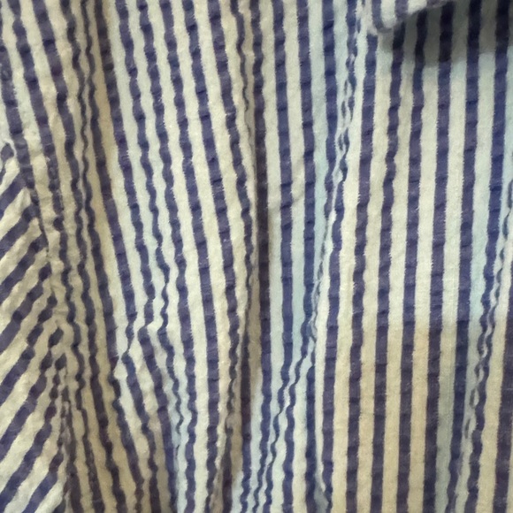 Van Heusen Men's Blue and White Striped Shirt - Picture 4 of 7